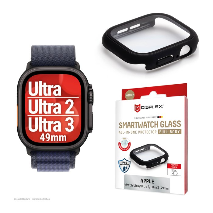 DISPLEX® Smartwatch Glass All-in-One Schutz-Set für Smartwatch