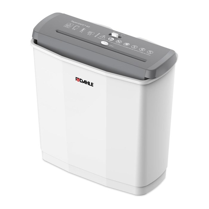 DAHLE PaperSAFE 60 Aktenvernichter mit Streifenschnitt P-2, 6 mm, bis 6 Blatt, lichtgrau