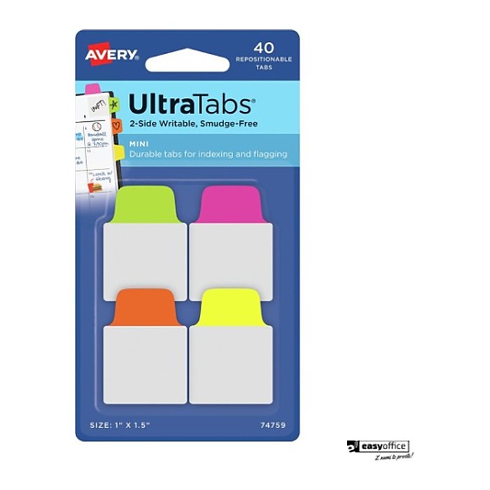 AVERY Zweckform UltraTabs Mini Haftmarker farbsortiert 40 Blatt