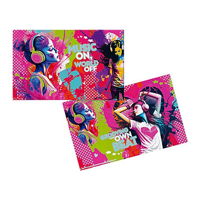 HERMA Schreibtischunterlagen Music Girl Karton 55,0 x 35,0 cm, 3 St.