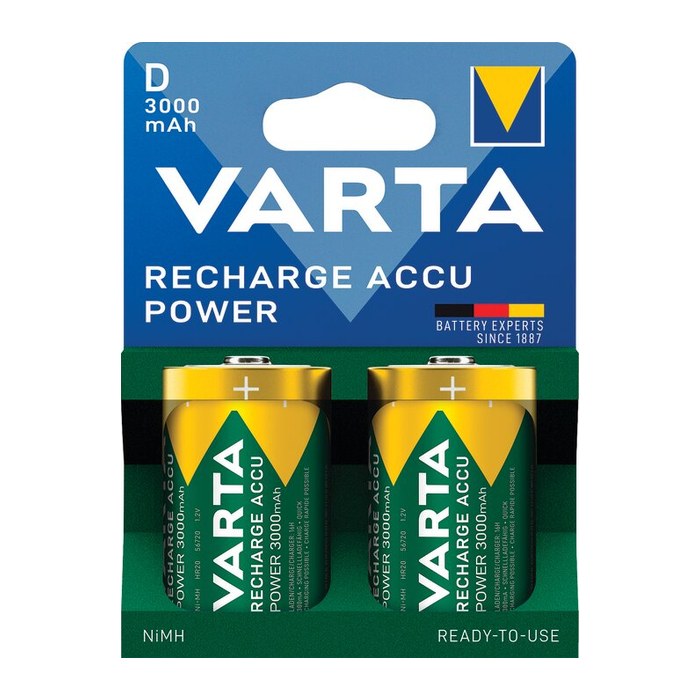 VARTA Akkus RECHARGE ACCU Power Ni-MH Mono D 3.000 mAh, 2 St.