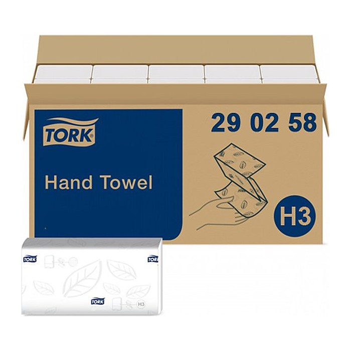 TORK Papierhandtücher 290258 H3 Advanced Zick-Zack-Falzung 2-lagig weiß, 3.750 Tücher