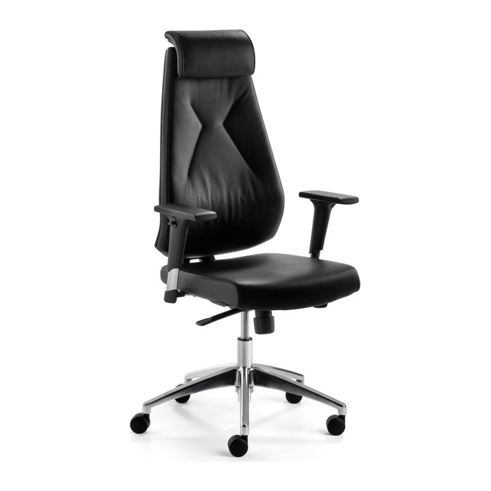 Mayer Bürostuhl myBESTMIND, 2462 Leder schwarz, Gestell alu