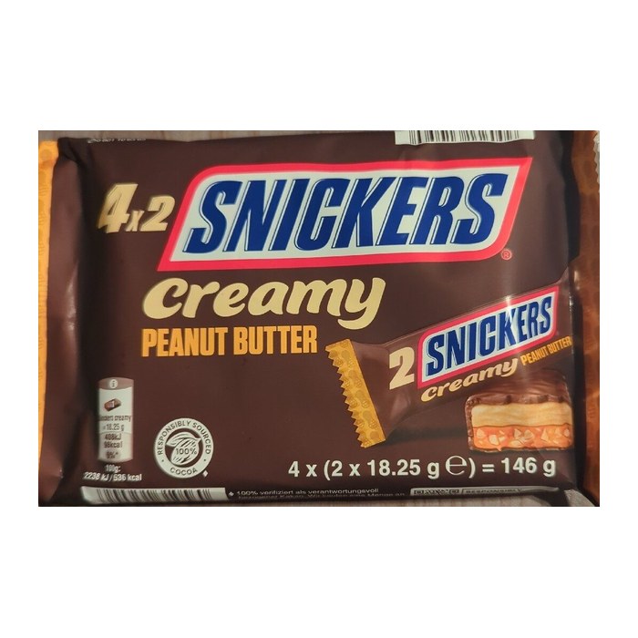 SNICKERS Creamy Peanut Butter Schokoriegel 4 Stück, 4 St.