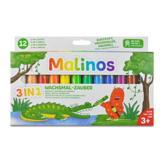 Malinos Wachsmalstifte Wachsmal-Zauber 12 Farben 3+