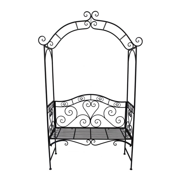 Garden Pleasure Gartenbank COLIMA 504663 schwarz Metall 124,0 cm