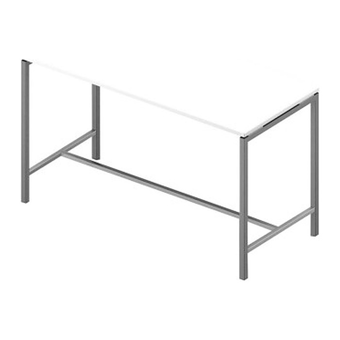 Quadrifoglio Stehtisch Creo weiß rechteckig, 4-Fuß-Gestell alu, 180,0 x 80,0 x 107,0 cm