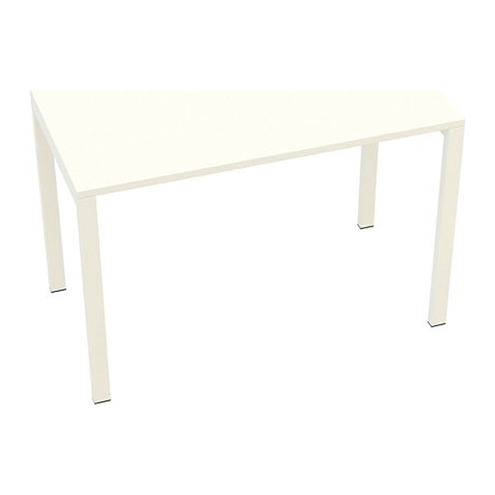 PAPERFLOW easyDesk Schreibtisch weiß rechteckig, 4-Fuß-Gestell weiß 114,0 x 60,0 cm