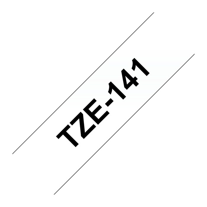 brother Schriftband TZe-141 TZE141, 18 mm, schwarz auf transparent, 1 St.