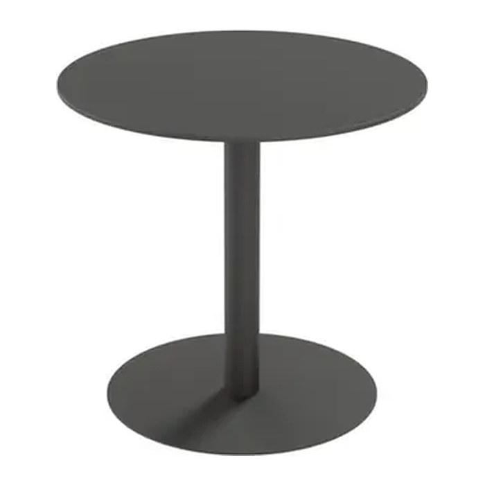 meet powered by PAPERFLOW CROSS Bistrotisch rund HPL-Platte schwarz 80,0 x 80,0 x 75,0 cm, 1 St.