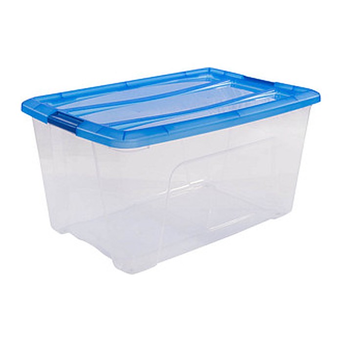 IRIS Ohyama Clear NTB Aufbewahrungsbox 45,0 l transparent, blau 39,5 x 57,5 x 30,5 cm, 1 St.
