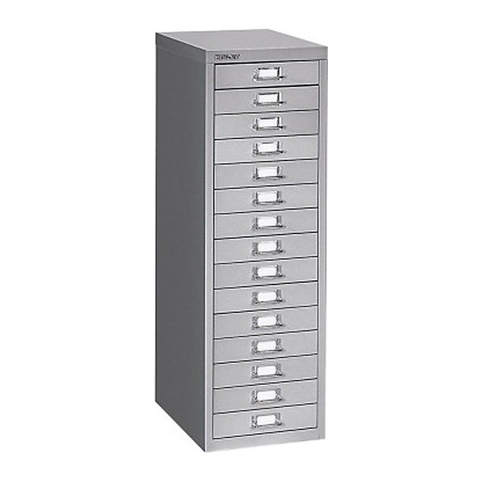 BISLEY MultiDrawer™ L3915 Schubladenschrank silber 15 Schubladen 27,8 x 38,0 x 85,7 cm, 1 St.