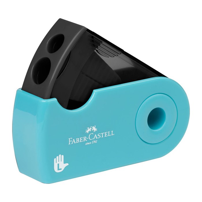 FABER-CASTELL Linkshänder Dosenspitzer doppelt Sleeve schwarz