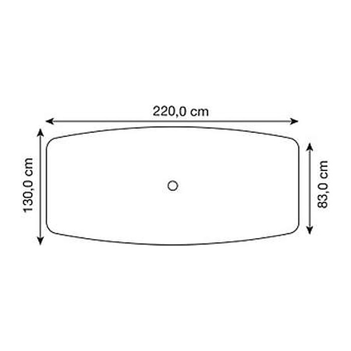 HAMMERBACHER Konferenztisch KT22C lichtgrau Tonnenform, Rundrohr grau, 220,0 x 83,0/103,0 x 72,0 - 74,0 cm