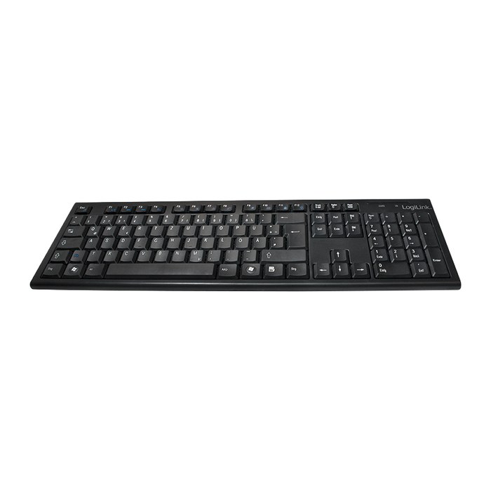 Logilink Tastatur Wireless 2,4GHz mit Maus black