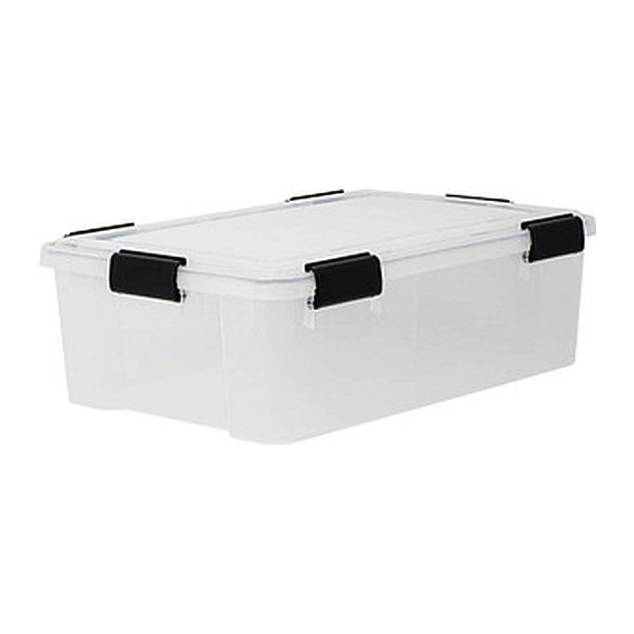 IRIS Ohyama Water Proof Aufbewahrungsbox 30,0 l transparent, schwarz 29,0 x 39,0 x 19,1 cm, 1 St.