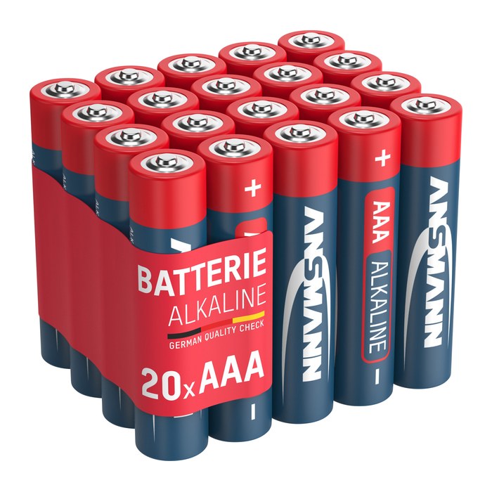 ANSMANN Batterien Red Alkaline Alkali-Mangan Micro AAA 1,5 V, 20 St.