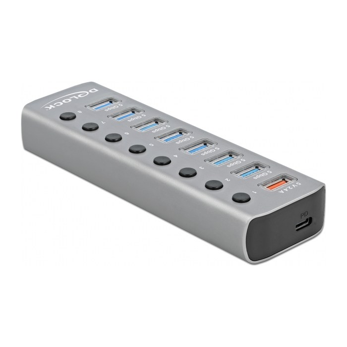 DeLOCK USB-Hub 7-fach grau