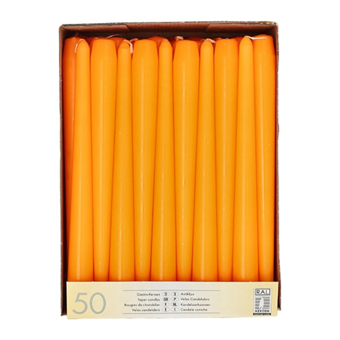 STARPAK Kerzen orange, 50 St.