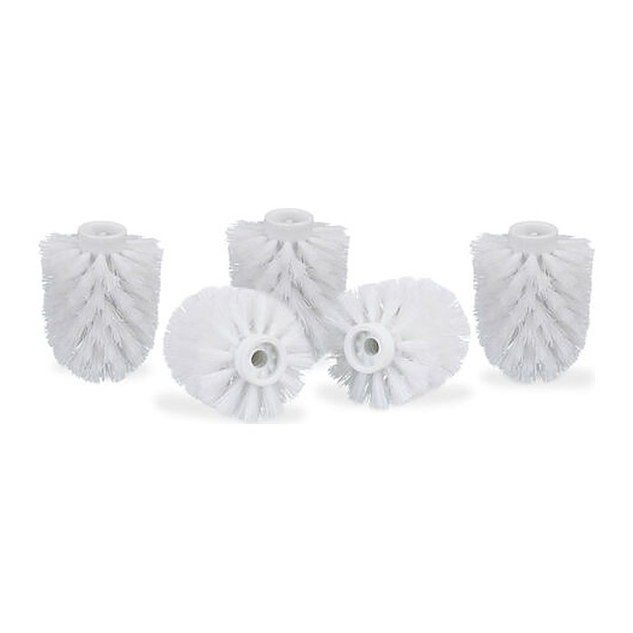 relaxdays Ersatzbürstenköpfe weiß Kunststoff Innengewinde: 9,5 mm, 5 St.