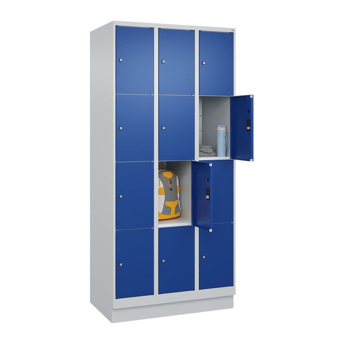 CP Schließfachschrank Classic PLUS enzianblau, lichtgrau 080020-304 S10003, 4 Schließfächer 90,0 x 50,0 x 185,0 cm