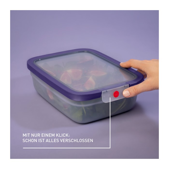 emsa Frischhaltedose ONECLICK 8,5 cm hoch violett 2,3 l, 1 St.
