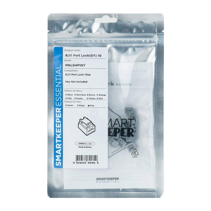 SmartKeeper Mini "RJ11 Port" Blocker grau 10 Stk.