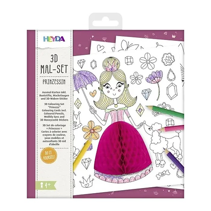 HEYDA 3D Prinzessin Malset farbsortiert, 1 St.