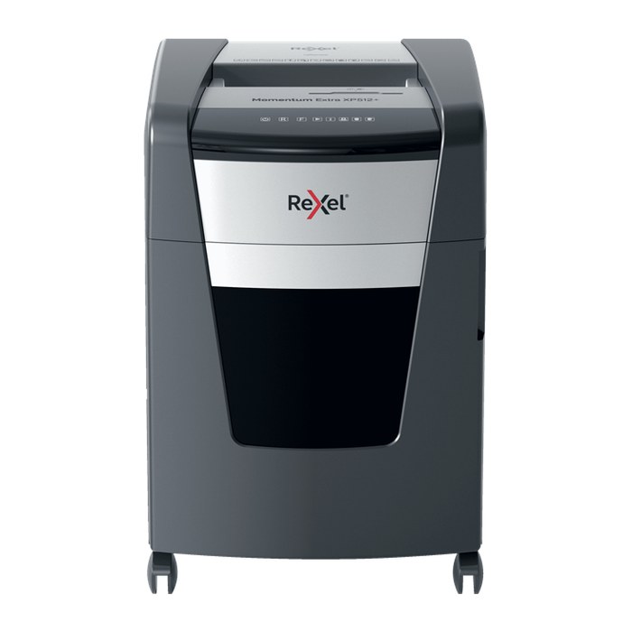 Rexel XP512+ Aktenvernichter mit Partikelschnitt P-5, 2 x 15 mm, bis 12 Blatt, grau