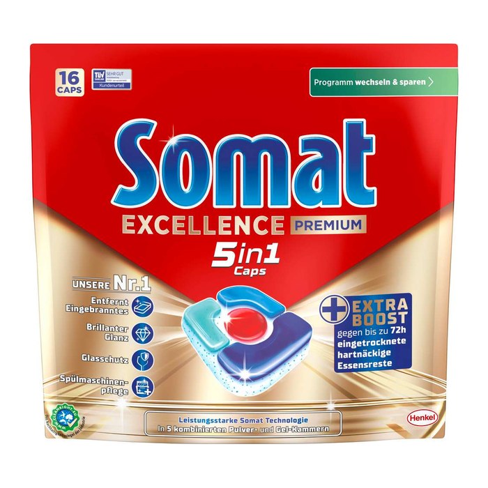Somat EXCELLENCE PREMIUM 5in1 Spülmaschinentabs, 16 St.