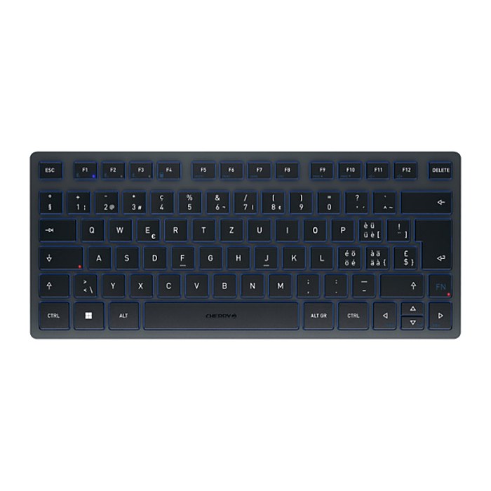 CHERRY KW7100 Wireless MINI Tastatur CH TKL 75% Blaugrau