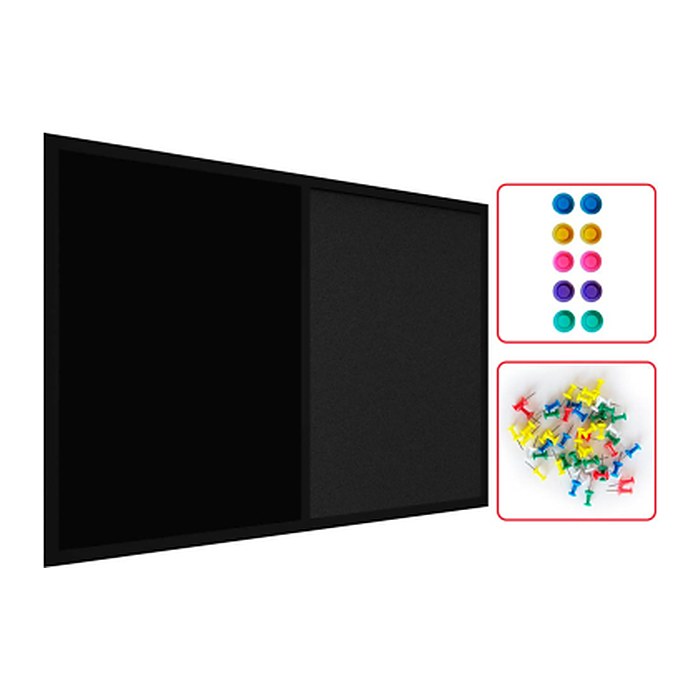 ALLboards Pinnwand 60,0 x 40,0 cm Textil schwarz