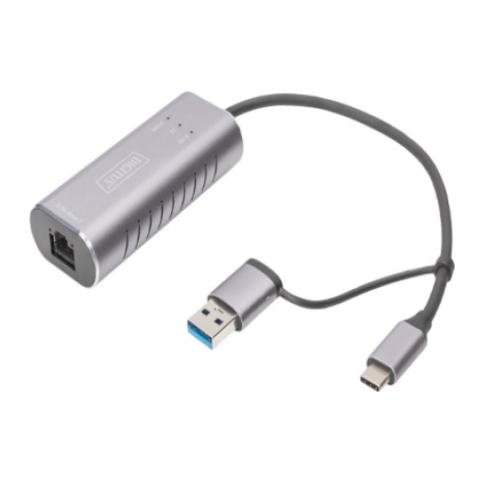 DIGITUS DN-3028 USB C/USB 3.0 A, Ethernet Adapter, 1 St.