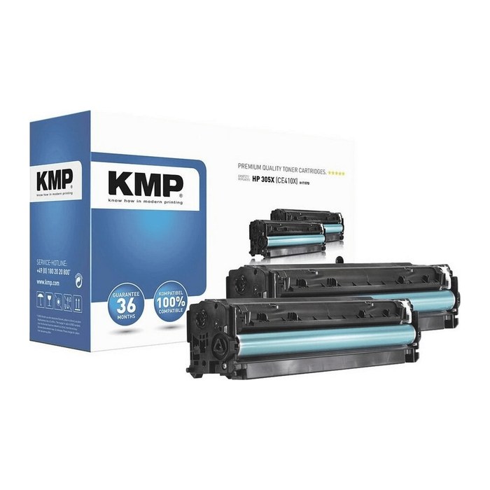 KMP H-T157D schwarz Toner kompatibel zu HP 305X (CE410XD), 2er-Set