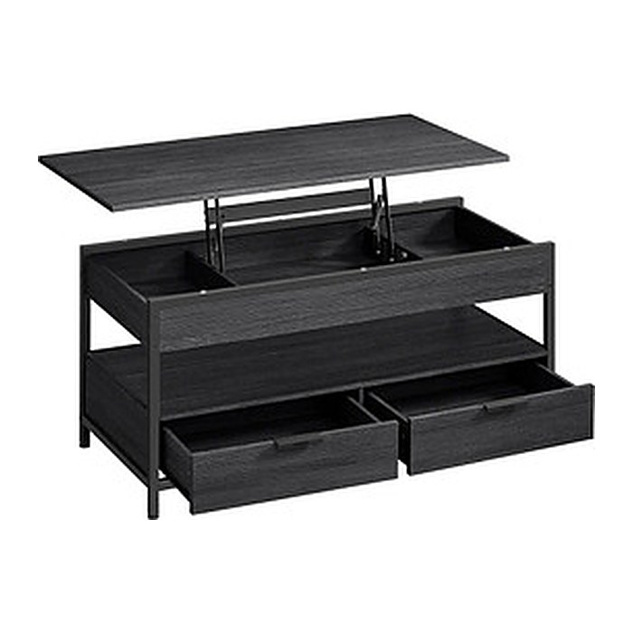 VASAGLE Couchtisch rechteckig Spanplatte schwarz 100,0 x 50,0 x 48,0 - 63,0 cm, 1 St.