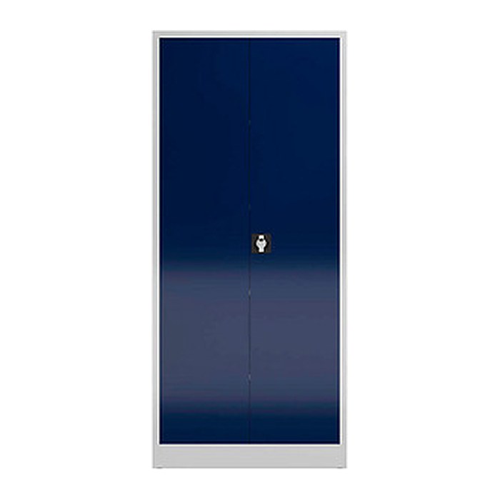 ClassiX Putzmittelschrank X-545521 enzianblau, lichtgrau 4 Fachböden 80,0 x 38,0 x 180,0 cm, aufgebaut, 1 St.