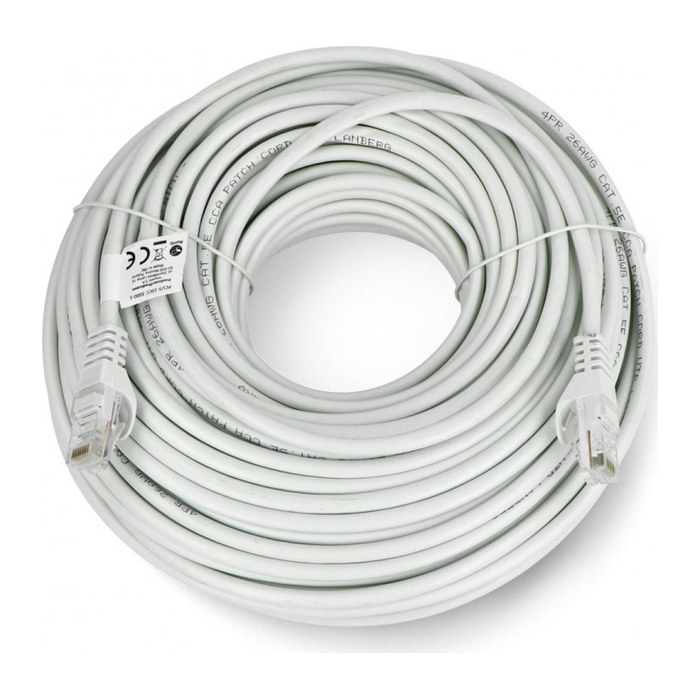 LANBERG Patchkabel CAT.5E UTP 30m Fluke Zertifikat grau