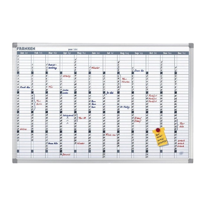 FRANKEN X-tra!Line Jahresplaner, Monatseinteilung 90,0 x 60,0 cm