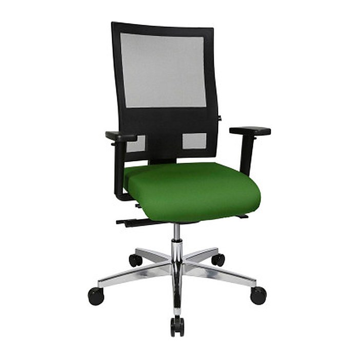 Topstar Bürostuhl Sitness 60, PS69BH W55 Stoff grün, Gestell alu