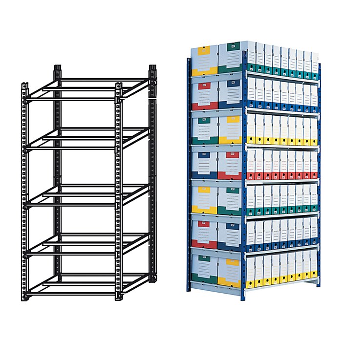 PAPERFLOW Schwerlastregal RangEco 517D blau 100,0 x 68,0 x 200,0 cm