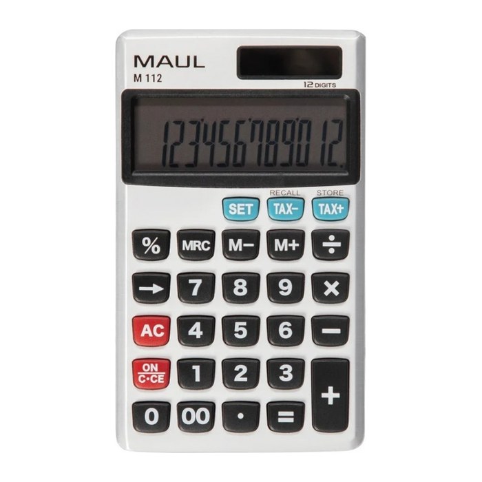 MAUL M 112 Taschenrechner silber