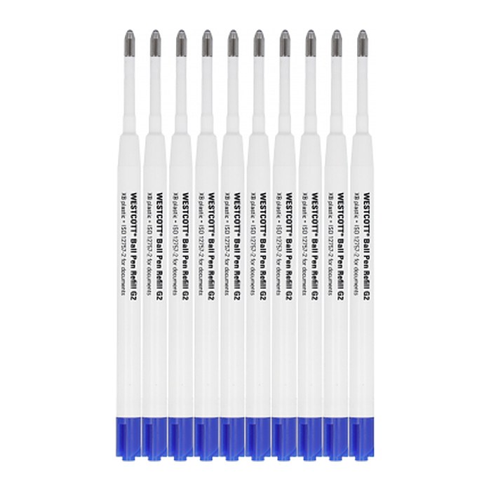 WESTCOTT Kugelschreiberminen XB blau, 10 St.