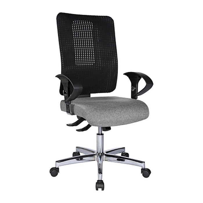 Topstar Bürostuhl Open XT (N), OX790U G230 Stoff grau, Gestell chrom