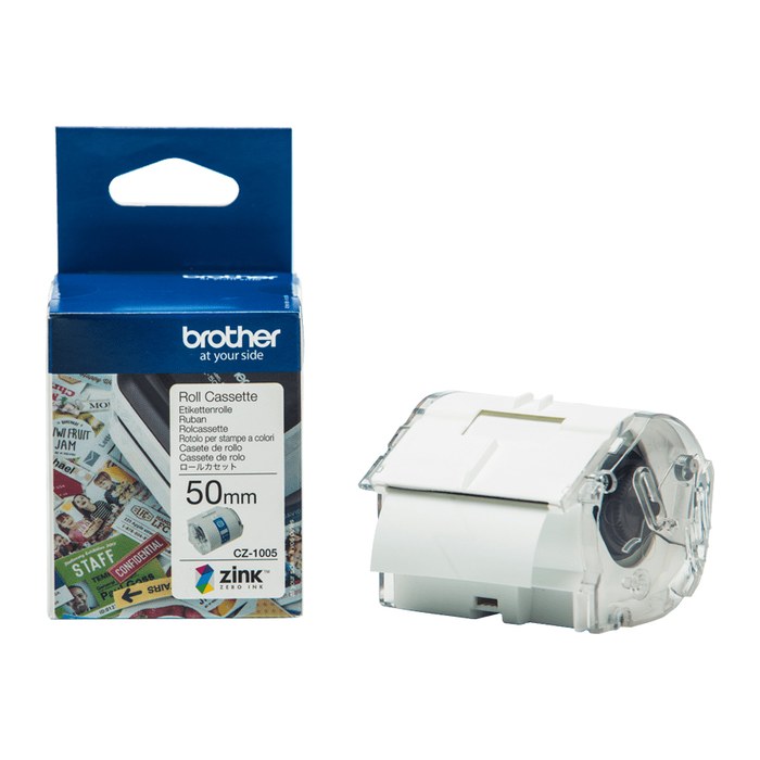 brother Endlospapierrolle für Etikettendrucker CZ1005 weiß, 50,0 mm x 5,0 m, 1 Rollen