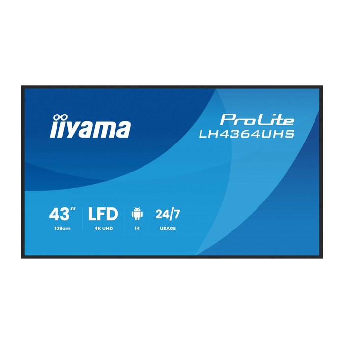 IIYAMA 108cm (43") LH4364UHS-B1AG 16:9 2xHDMI+USB-C VA