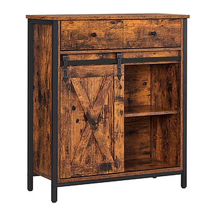 VASAGLE Sideboard, LSC100B01 braun 70,0 x 30,0 x 80,0 cm, 1 St.