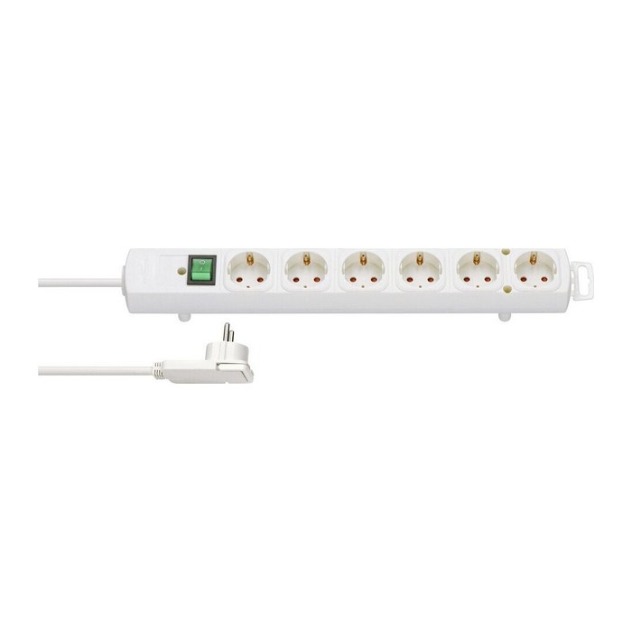 brennenstuhl Comfort-Line Plus 6-fach Steckdosenleiste mit Schalter 2,0 m weiß