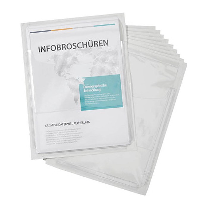 EICHNER Dokumententaschen DIN A4 transparent glatt, 10 St.