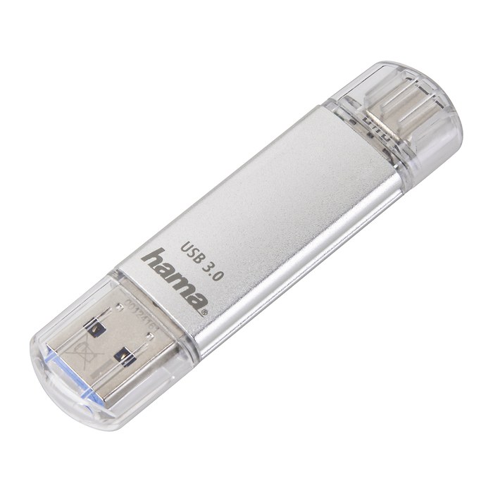hama USB-Stick C-Laeta silber 128 GB, 1 St.