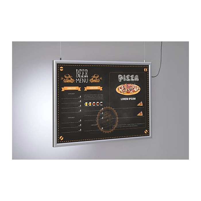 update displays LED-Leuchtrahmen Economy silber DIN A1 62,4 x 3,0 x 87,1 cm, 1 St.